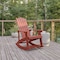 Flash Furniture Red Poly Resin Adirondack Style Rocking Chair JJ-C14705-RED-GG - alternate 1